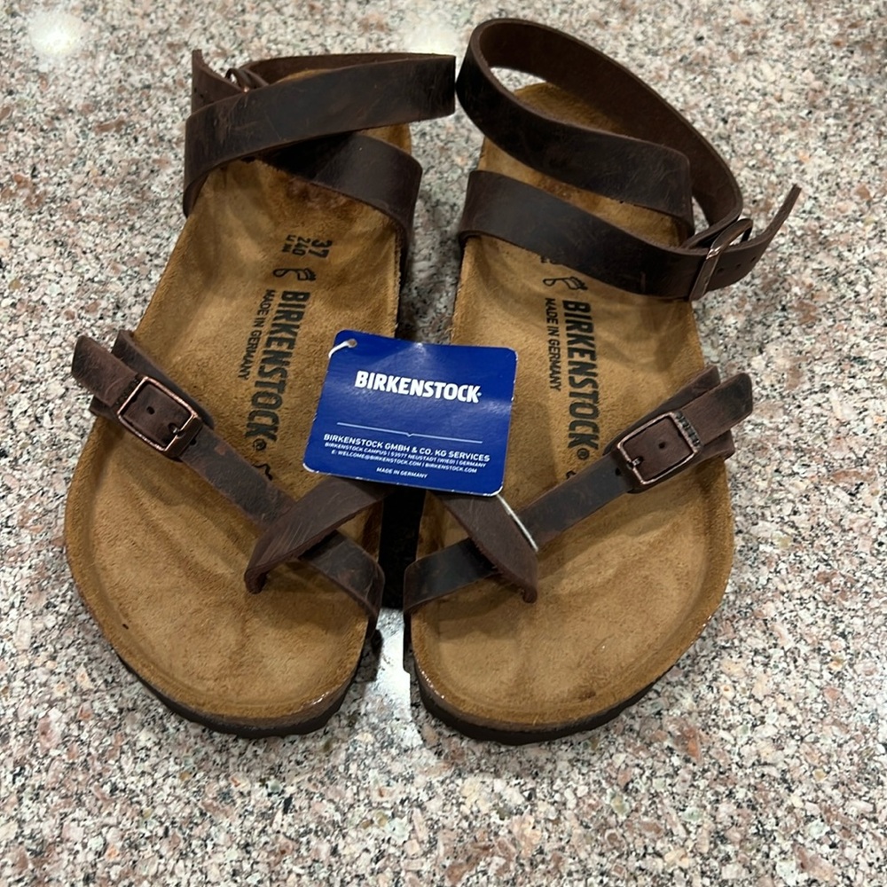 Birkenstock Yara Habana Oiled Leather Women’s Sz37 sz 6-6.5